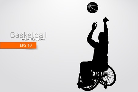 450x300 Basketball Player Disabled Vector Illustration Royalty Free