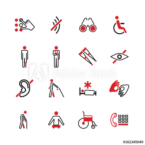 500x500 Disabled Vector Icons