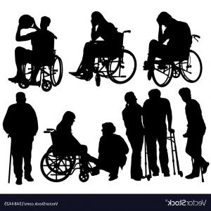 300x300 Photostock Vector Vector Silhouette Disabled Person