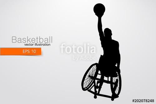 500x334 Basketball Player Disabled Vector Illustration Stock Image