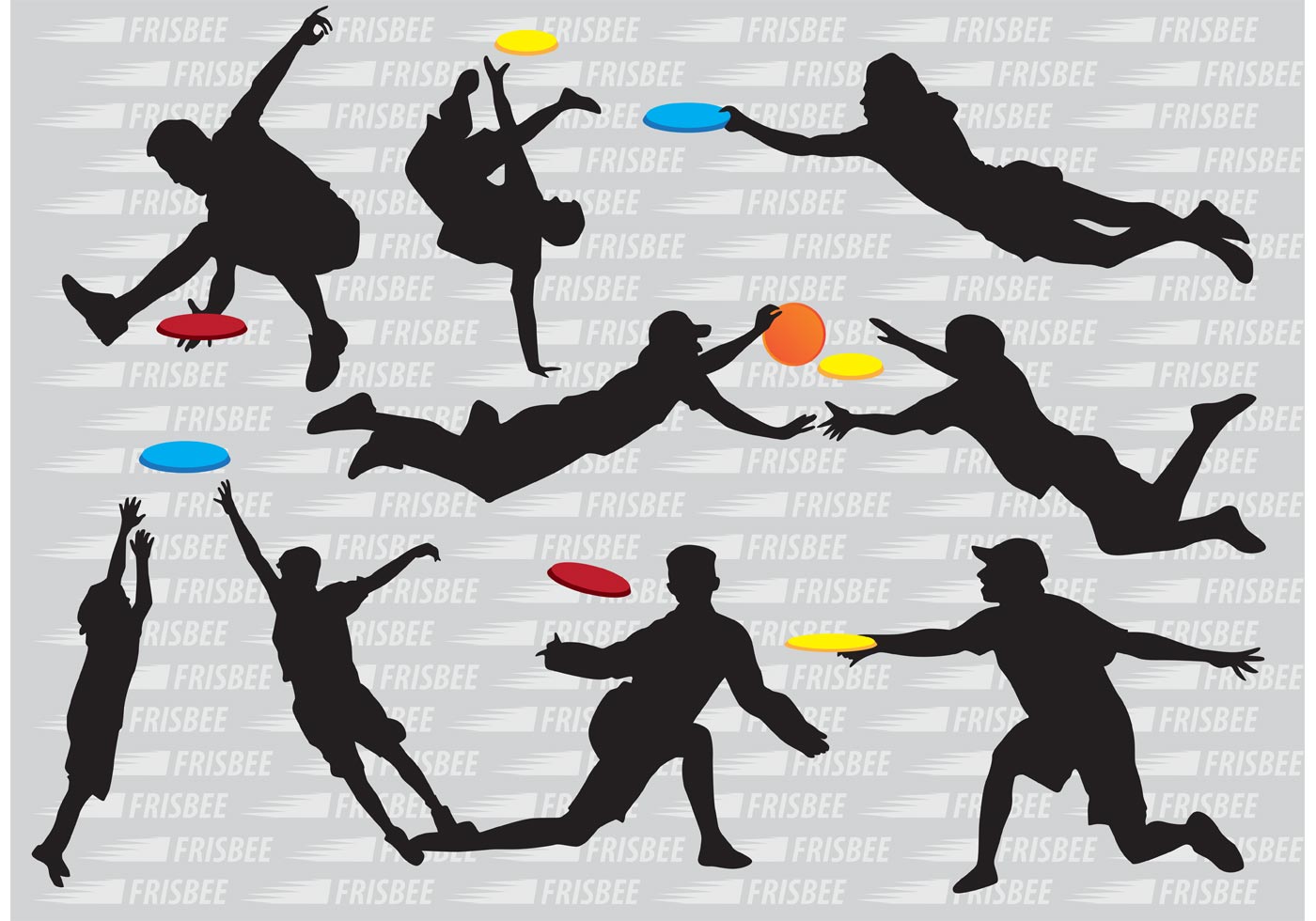 1400x980 Frisbee Golf Free Vector Art