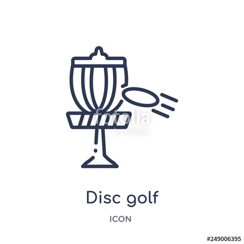 500x500 Disc Golf Icon From Summer Outline Collection Thin Line Disc Golf