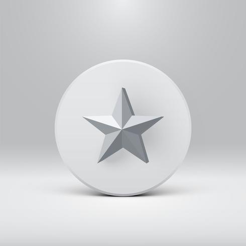 490x490 High Detailed Star On A Disc, Vector Illustration