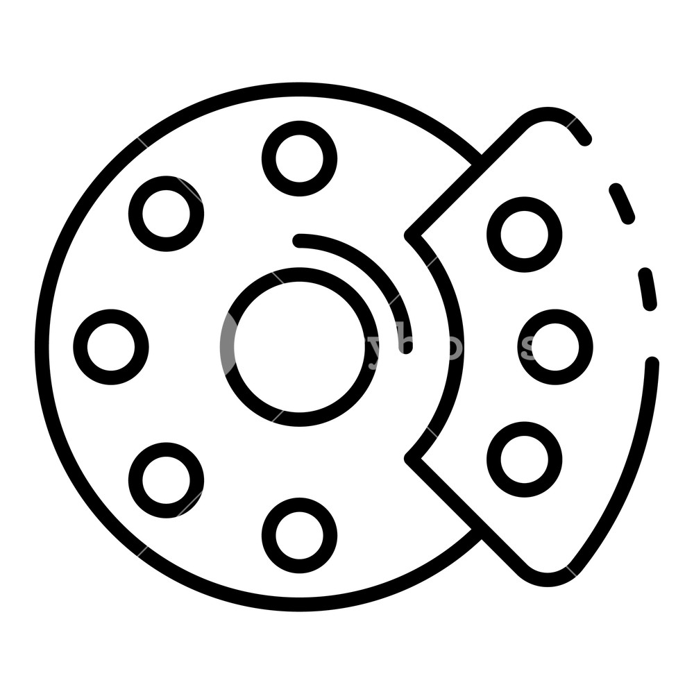 1000x1000 Car Brake Disc Icon Outline Car Brake Disc Vector Icon For Web