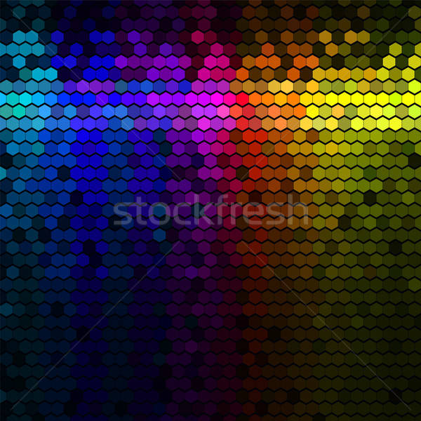 600x600 Multicolor Abstract Lights Disco Background Vector Illustration