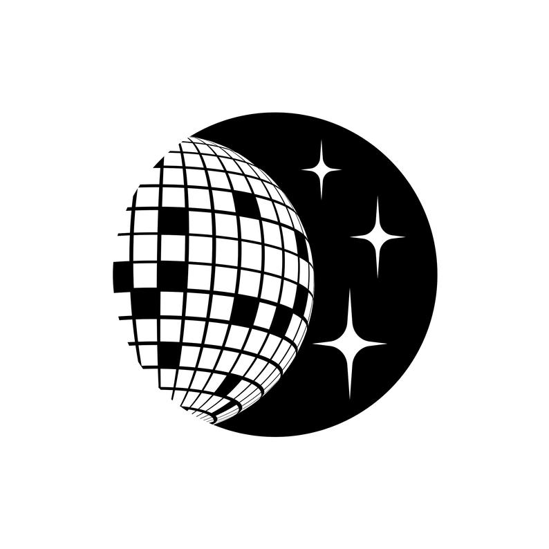 794x794 Disco Ball Vector Icon Printable Graphic Vector Editable Etsy