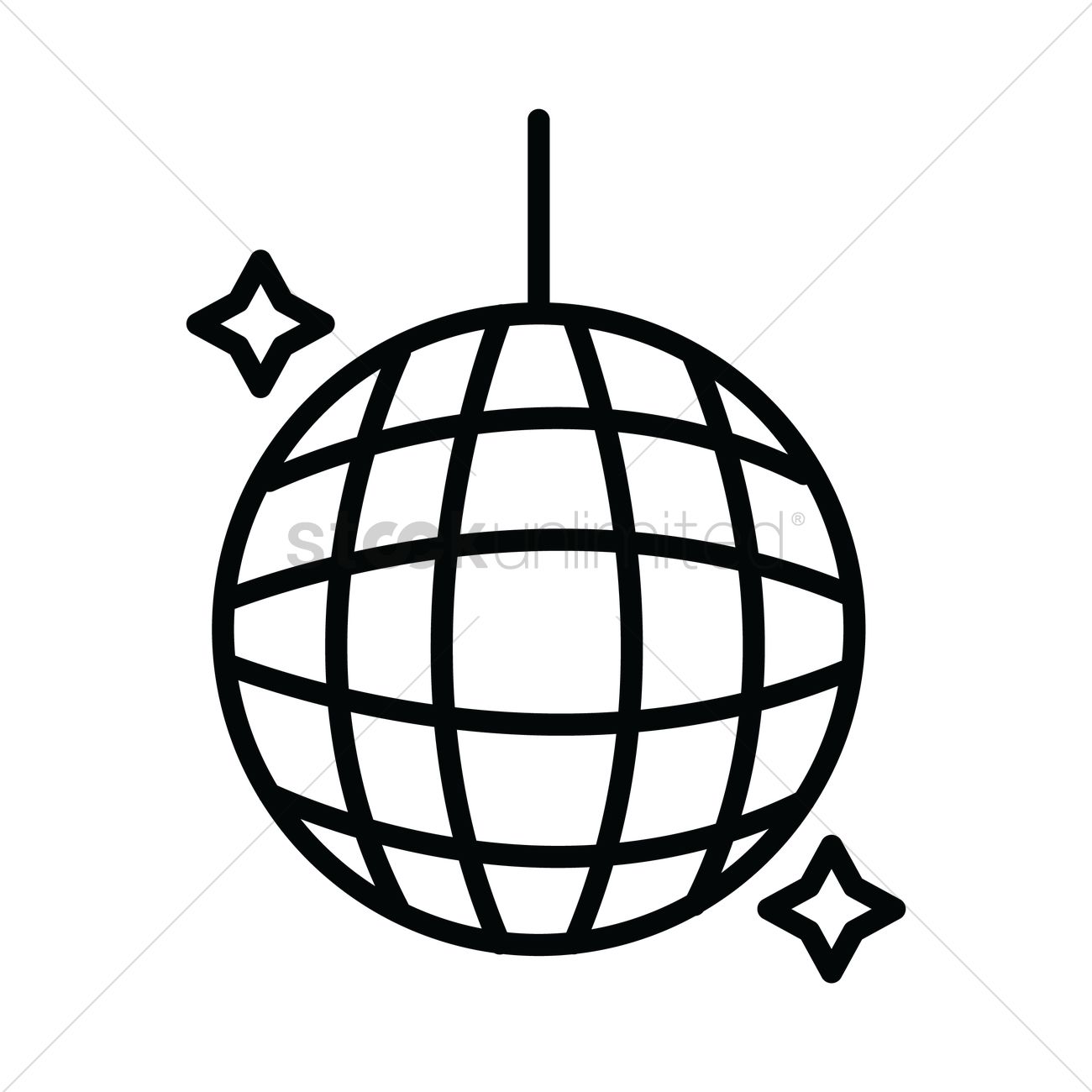 1300x1300 Disco Ball Vector Image