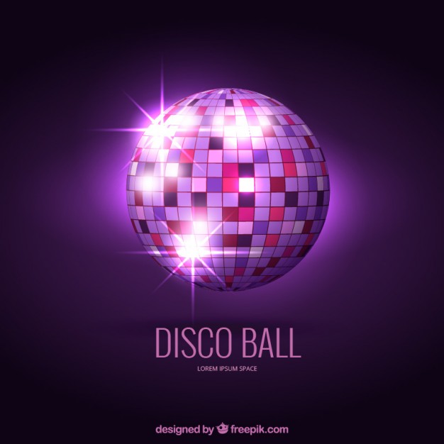626x626 Bright Disco Ball Vector Free Download