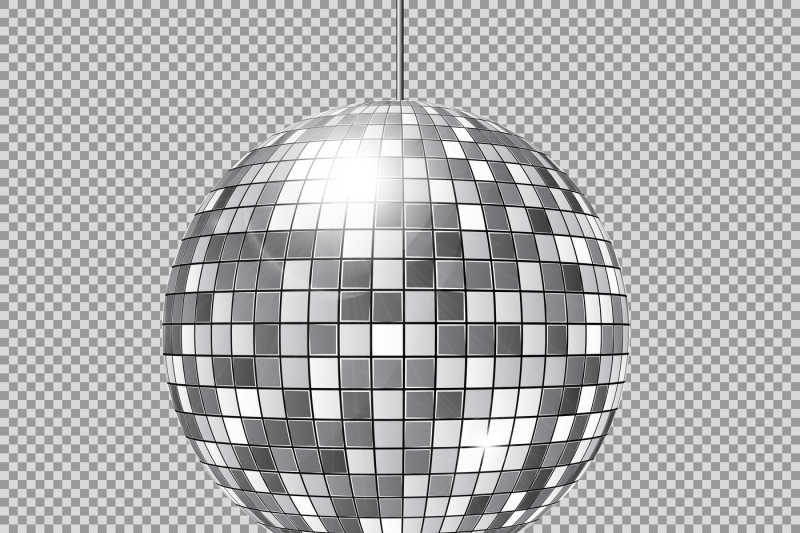 800x533 Mirror Glitter Disco Ball Vector Illustration