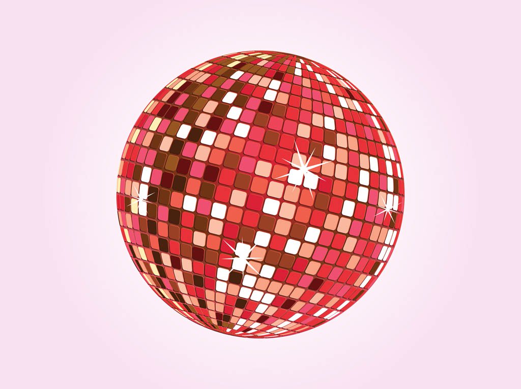 1024x765 Vector Disco Ball Vector Art Graphics