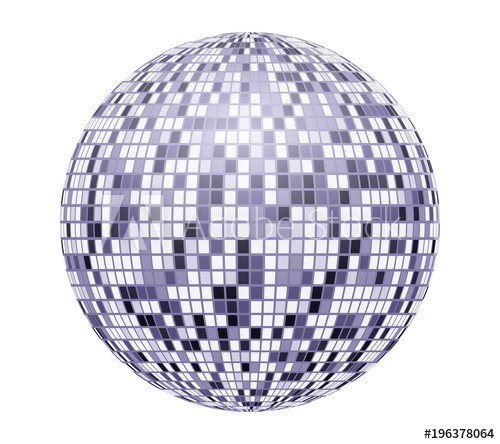 500x444 Very Bright, Blue Mirror Disco Ball, Vector Illustration For Your