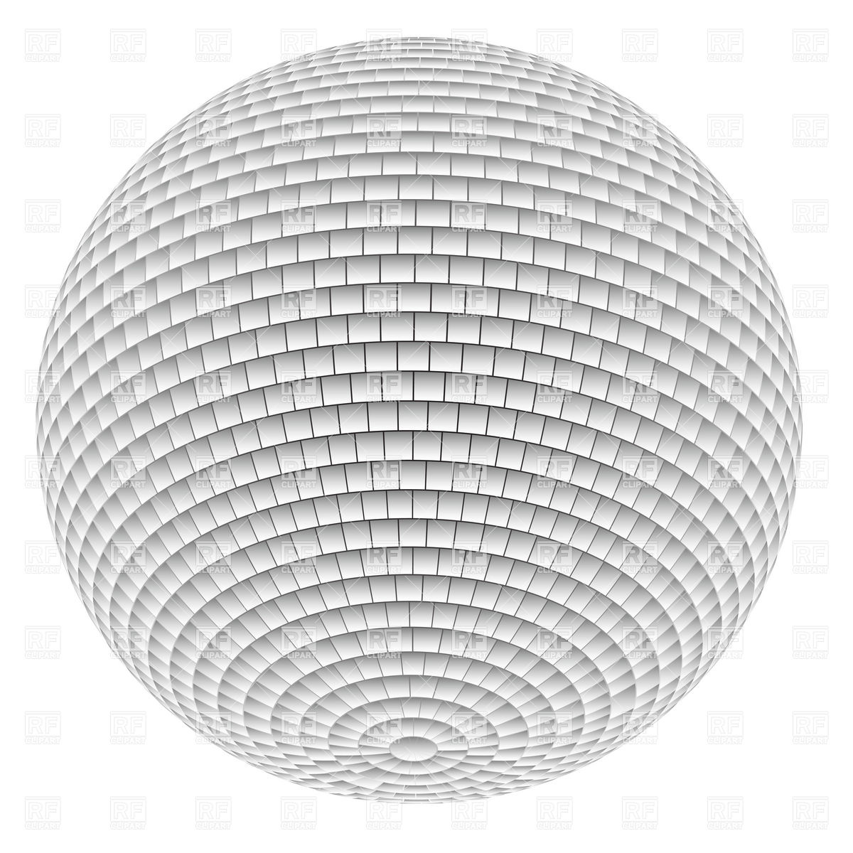 1200x1200 White Disco Ball Vector Image Of Objects Dvarg