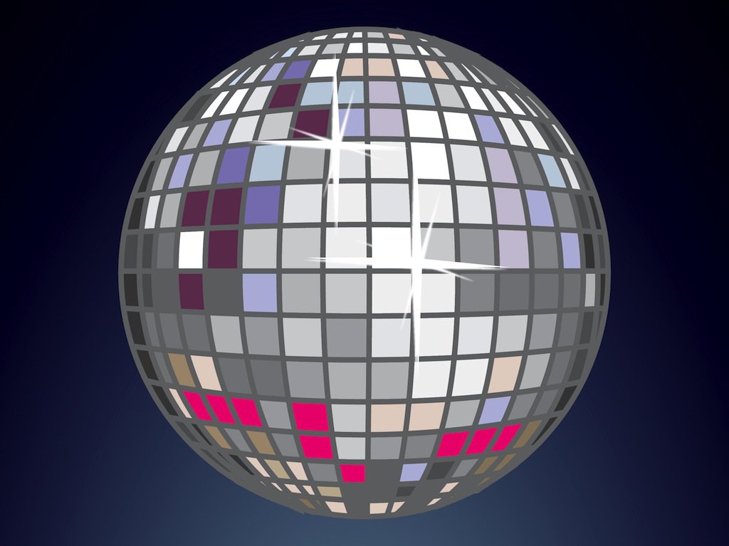 1024x767 Disco Ball Vector Art Graphics
