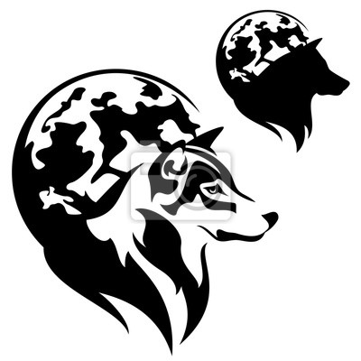Lobo, Perfil, Contra, Lleno, Luna, Disco, Vector, Contorno 400x400 Lobo, Perfil, Contra, Lleno, Luna, Disco, Vector, Contorno