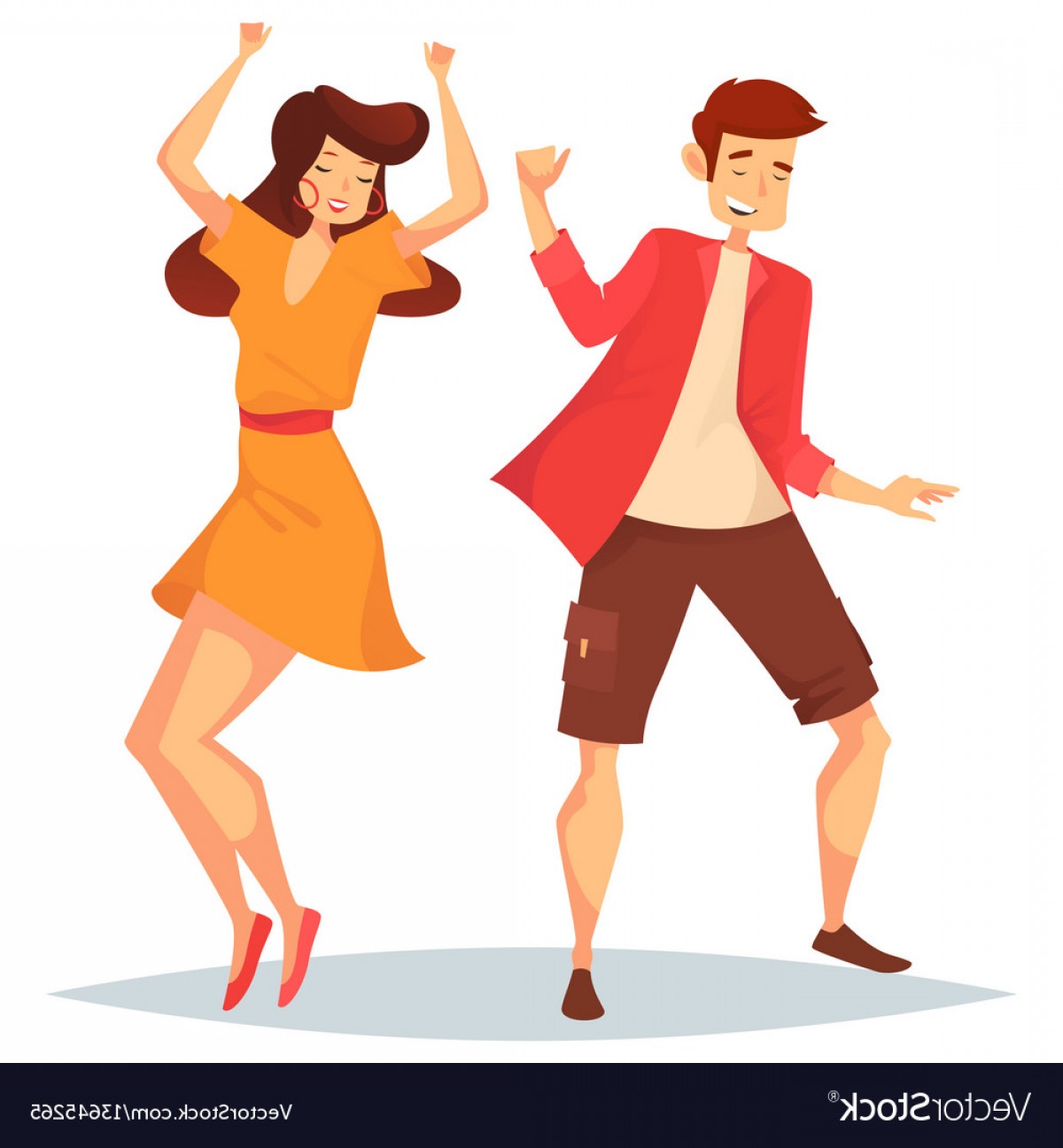 1200x1296 Man And Woman Girl And Boy Dancing At Disco Vector Handandbeak