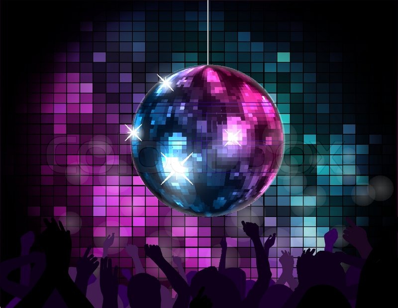 800x619 Party Atmosphere With Disco Globe Stock Vector Colourbox