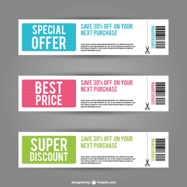 626x626 Discount Coupons Vector Free Download