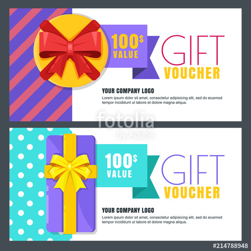 500x500 Gift Voucher, Certificate Or Coupon Vector Design Layout Discount