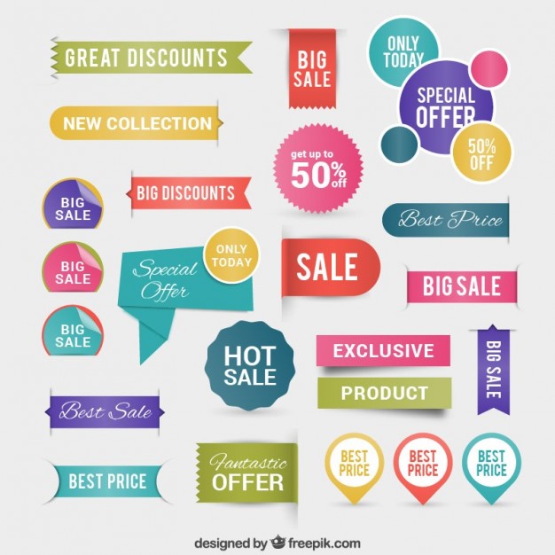 626x626 Discount Labels Vector Free Download