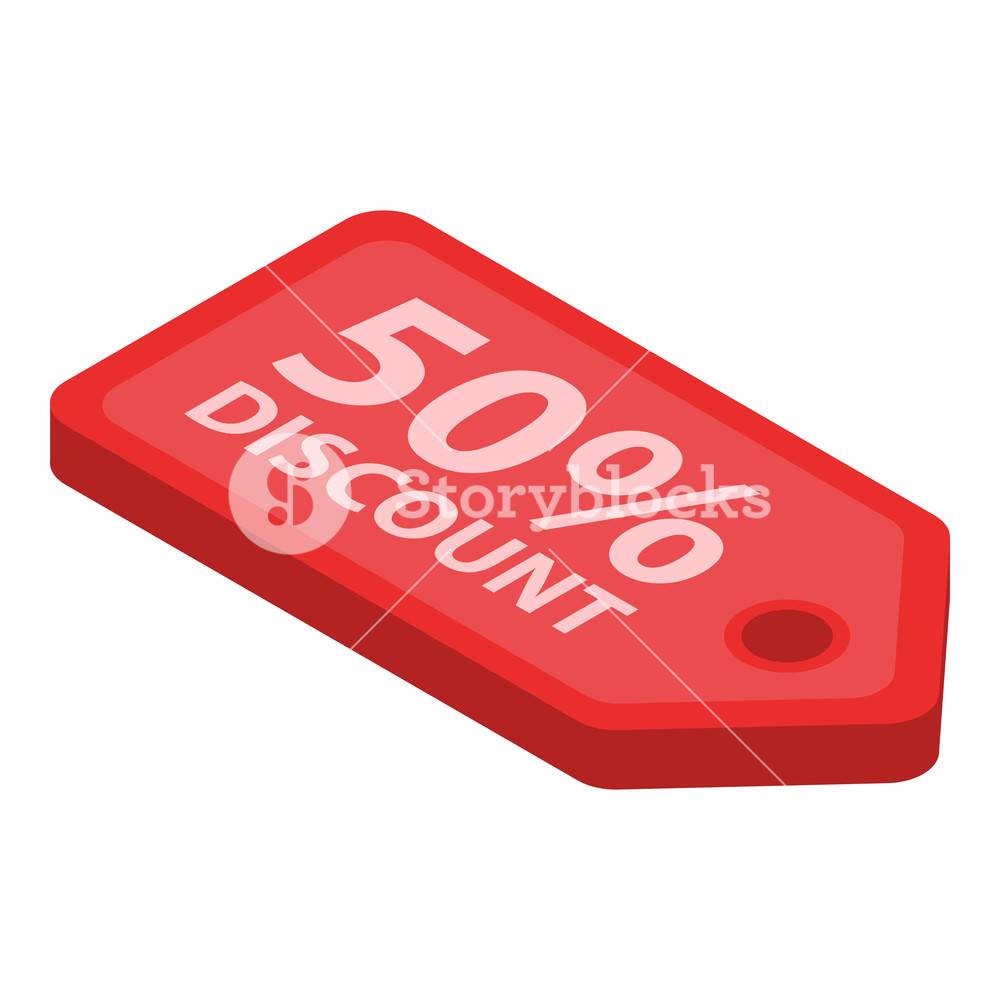 1000x1000 Percent Discount Label Icon Isometric Of Percent Discount