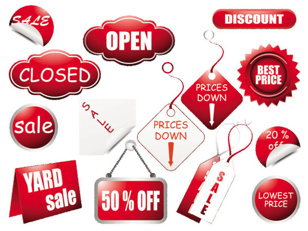 600x451 Sales Discount Red Label Vector Download Free Vectors Graphic Design