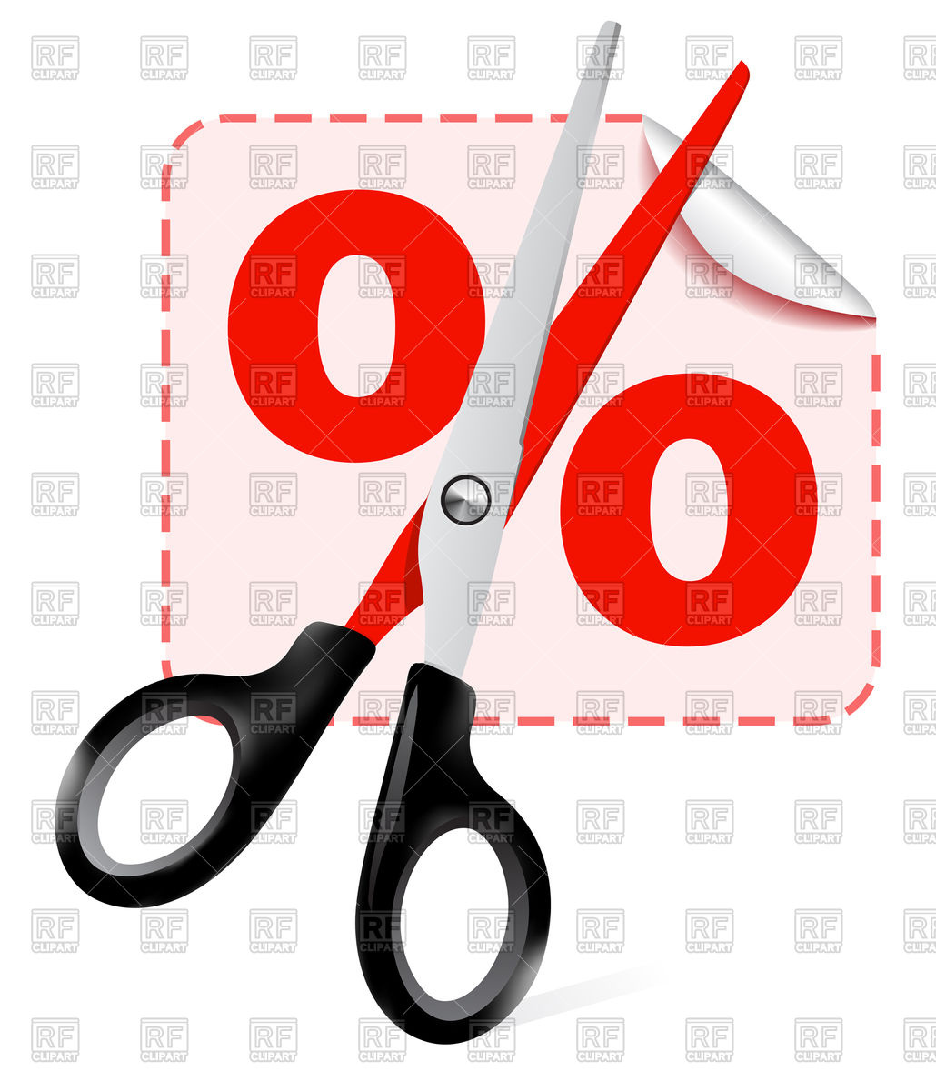 1030x1200 Scissors With Discount Label Vector Image Of Objects