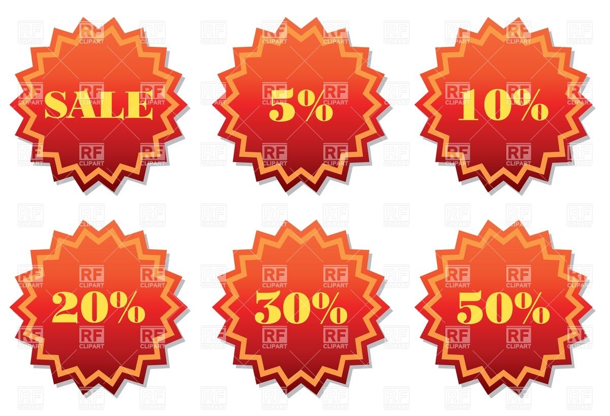 1200x819 Set Of Red Discount Labels Vector Image Of Icons And Emblems