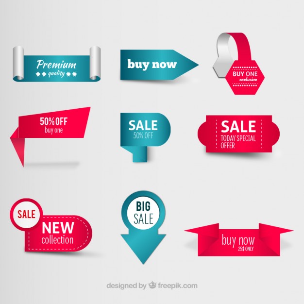 626x626 Variety Of Discount Labels Vector Free Download