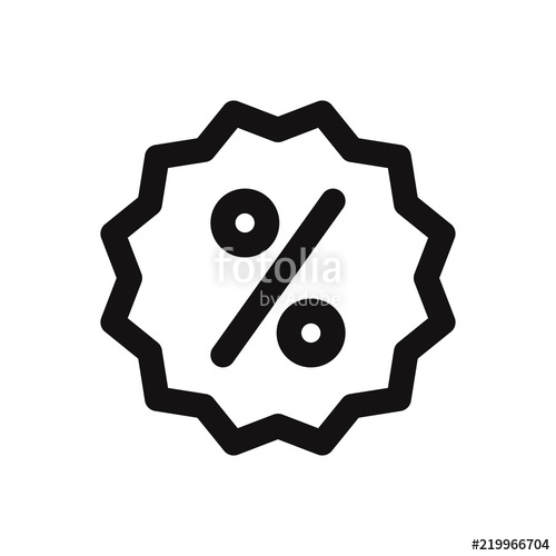500x500 Discount Vector Icon Percentage Symbol Stock Image And Royalty