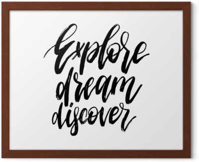 400x327 Hand Lettering Explore, Dream, Discover Vector Calligraphy