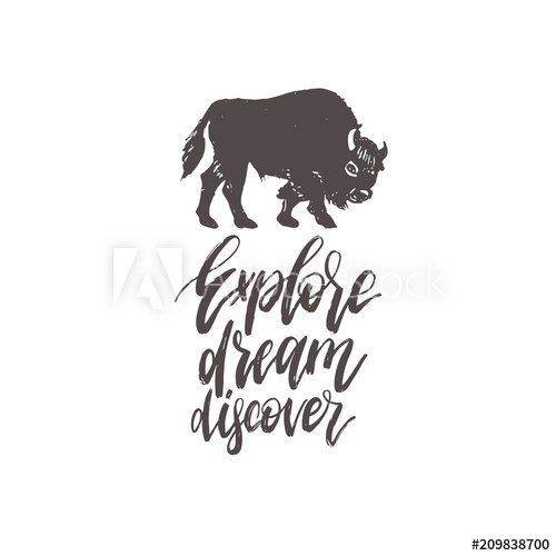 500x500 Hand Lettering Explore,dream,discover Vector Calligraphy