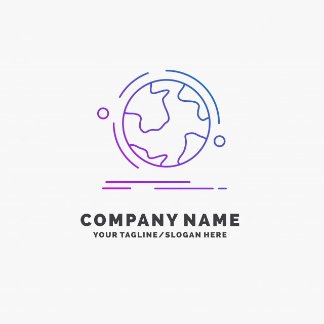 640x640 Globe World Discover Connection Network Purple Business Logo