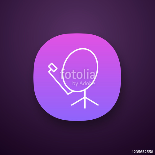 500x500 Satellite Dish App Icon Stock Image And Royalty Free Vector