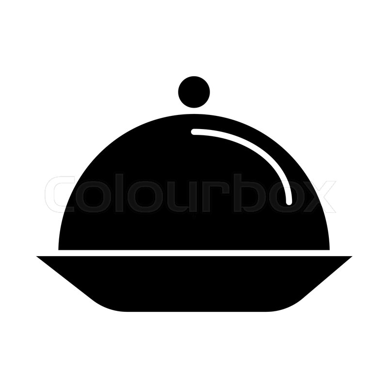 800x800 Serving Tray Solid Icon Plate With Stock Vector Colourbox