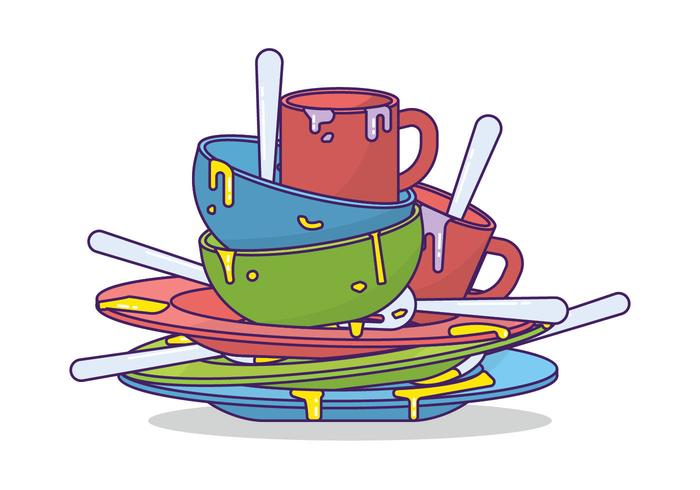 700x490 Dirty Dishes Free Vector Art