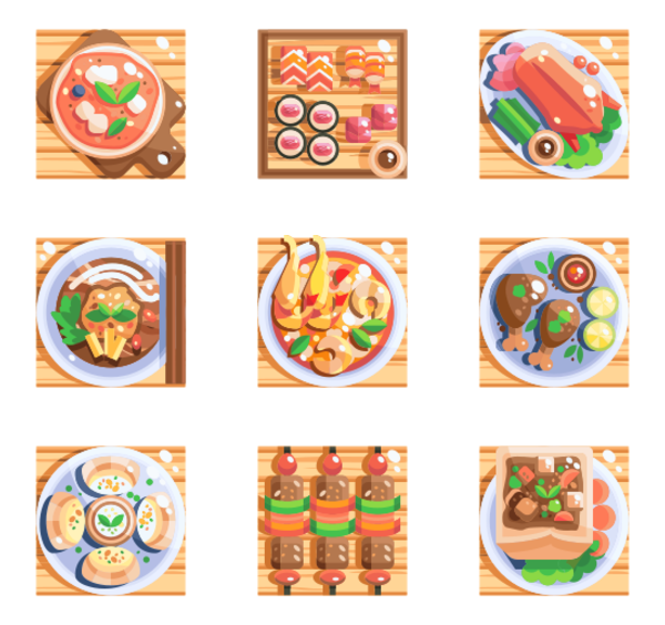 600x564 Dish Icons