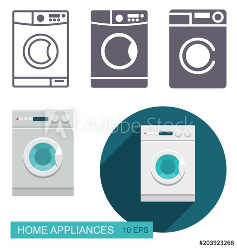477x500 Dishwasher Vector Icons