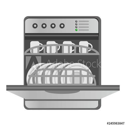500x500 Kitchen Dishwasher Icon Cartoon Of Kitchen Dishwasher Vector Icon