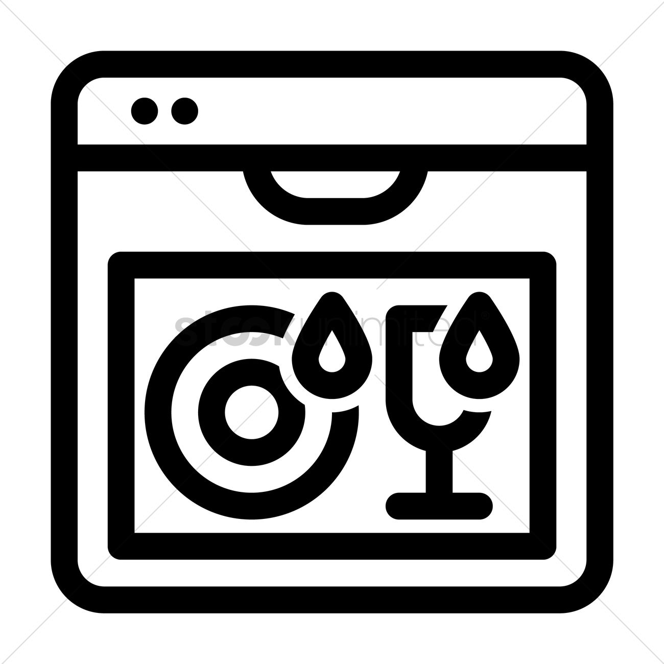 1300x1300 Dishwasher Vector Image