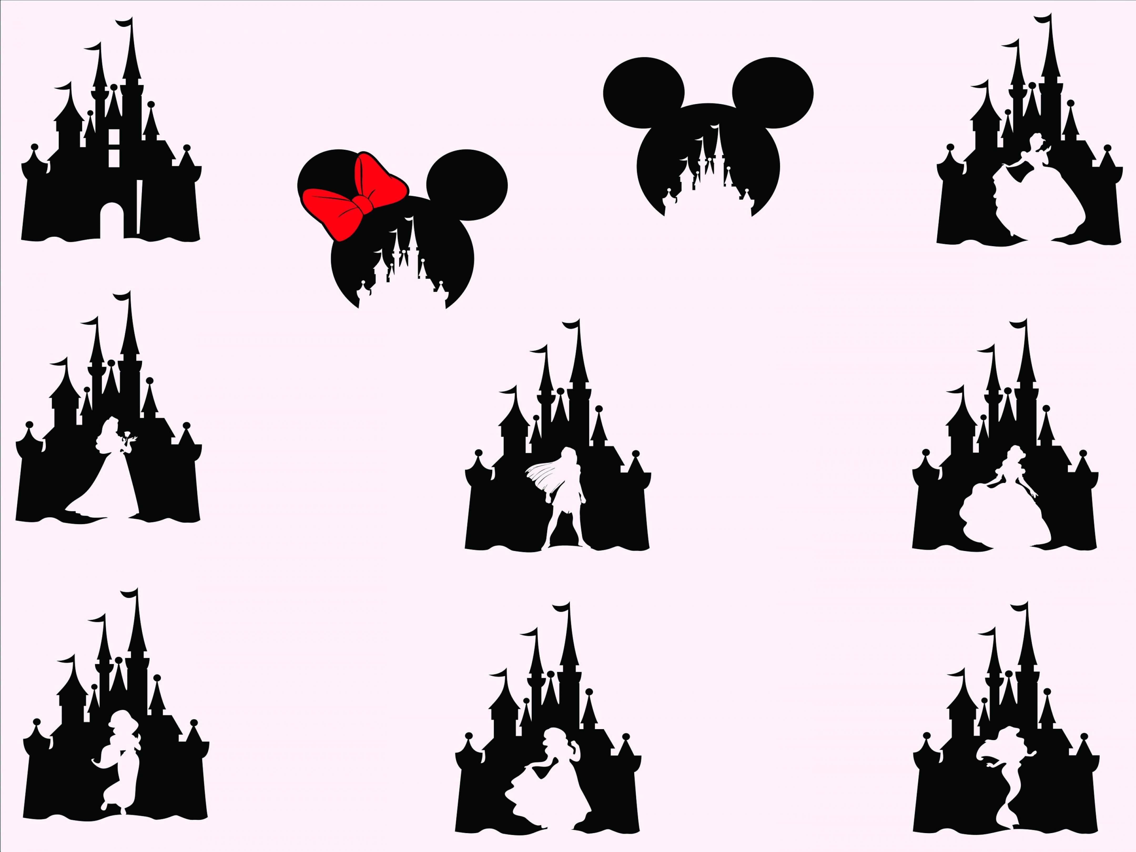 Disney Castle Silhouette Vector at Vectorified.com | Collection of ...