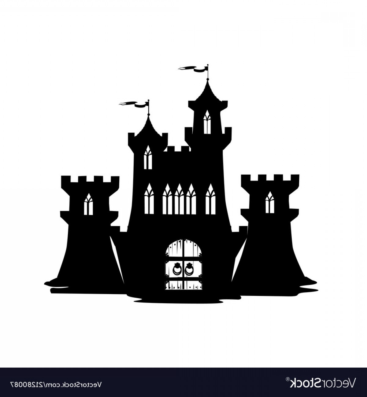 1200x1296 Castle Silhouette Vector Wallkeeper