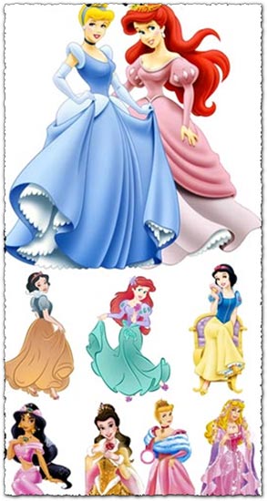 293x550 Disney Princesses Vector