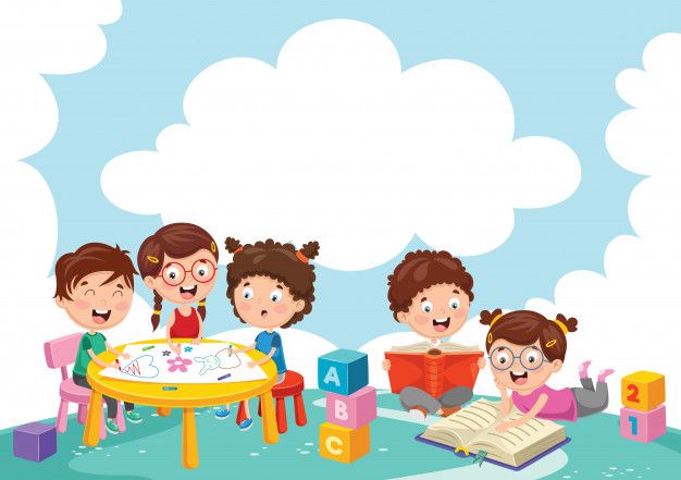 626x441 Illustration Of Kids Playing Premium Vector Anaokul Kids