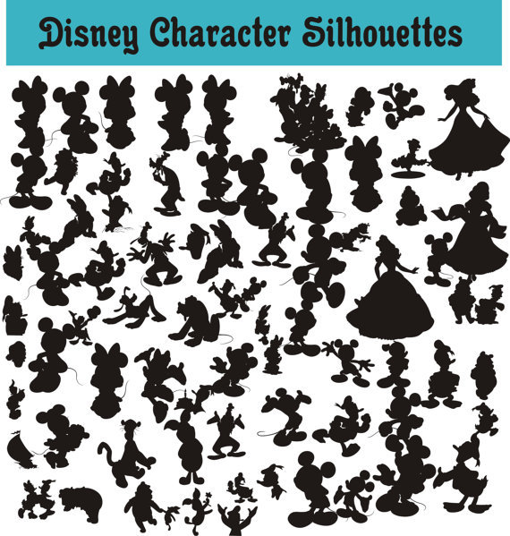 570x599 Slavgraphics Collection Disney Character Body Silhouettes Clip