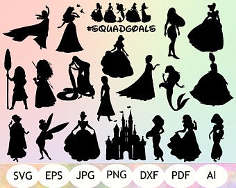 Disney Princess Silhouette Vector at Vectorified.com | Collection of ...