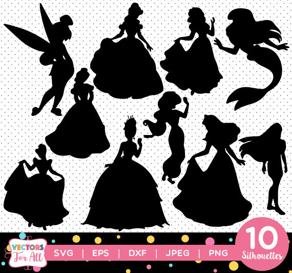 Disney Princess Silhouette Vector at Vectorified.com | Collection of ...