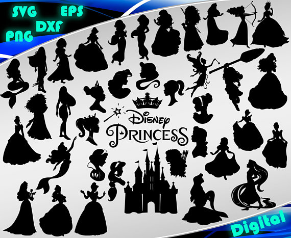 Disney Princess Silhouette Vector at Vectorified.com | Collection of
