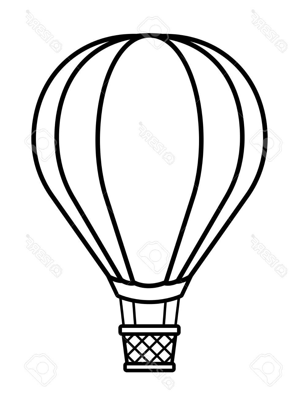 975x1300 Unique Hot Air Balloon Silhouette Vector Image Free Vector Art
