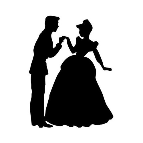 500x500 Disney Prince And Princess Silhouette