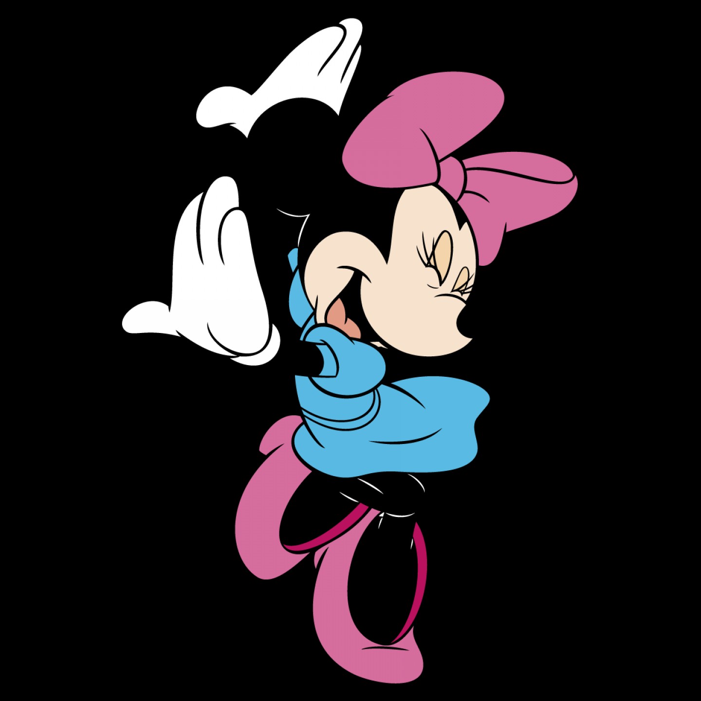1440x1440 Minnie Mouse Dancing Walt Disney Vector Graphic Clip Art Savoyuptown